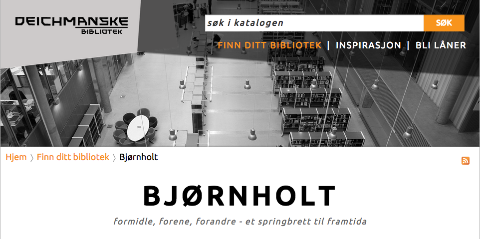 Bilde av deichmanske hjemmeside. Gå hit for mer informasjon om åpningstider