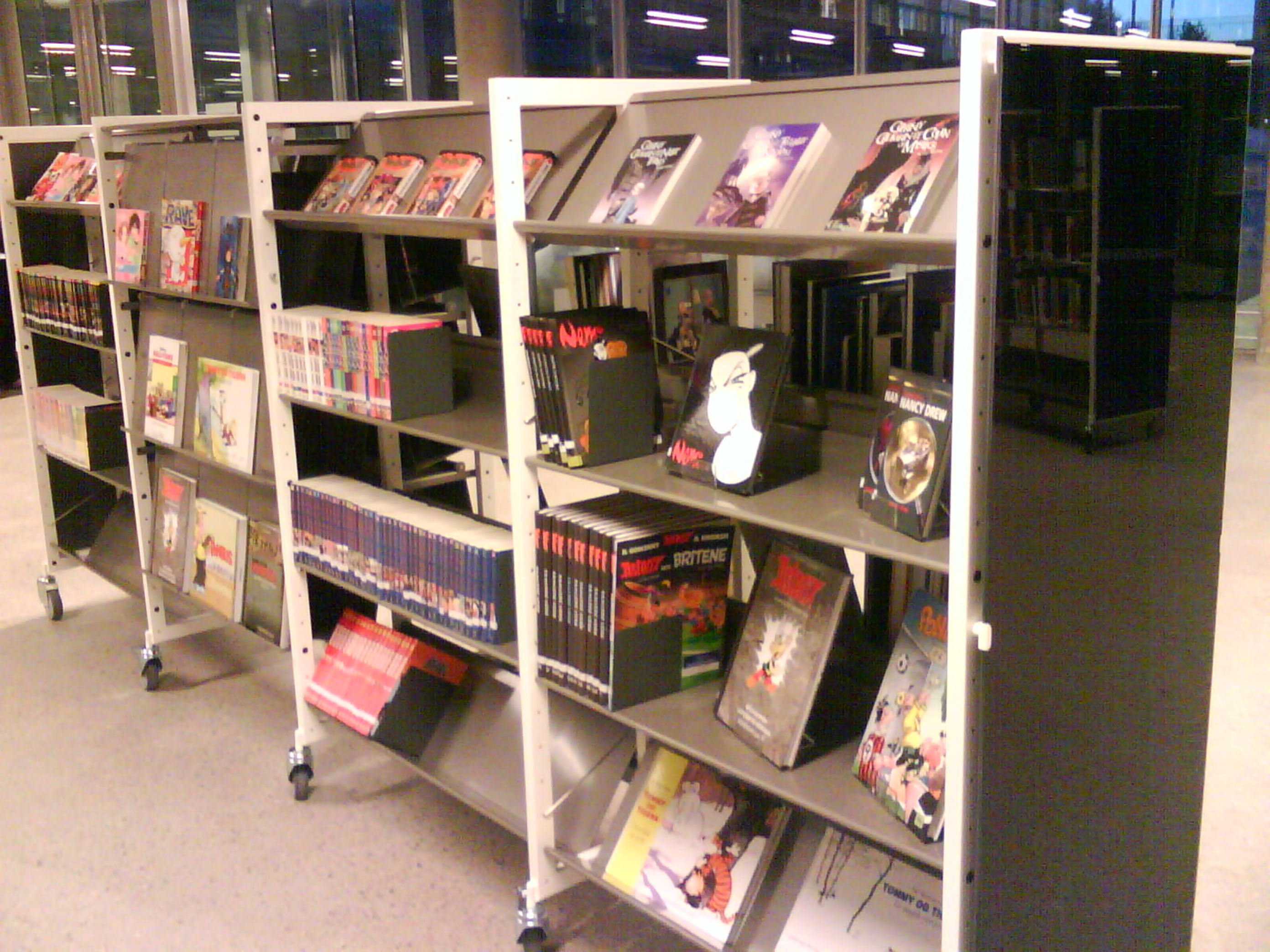 Biblioteket har mange bøker til utlån. Foto: Deichmanske
